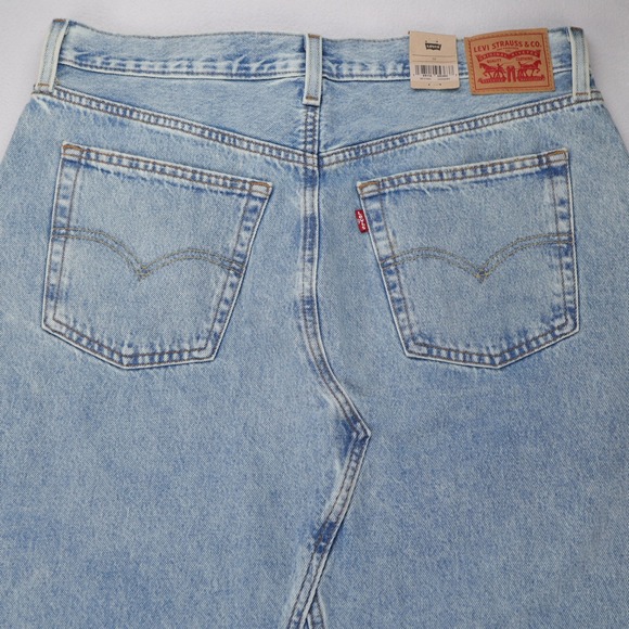 Levi's Women Light Wash Blue Denim Front Slit Maxi Skirt Size 32 NWT - Picture 3 of 12